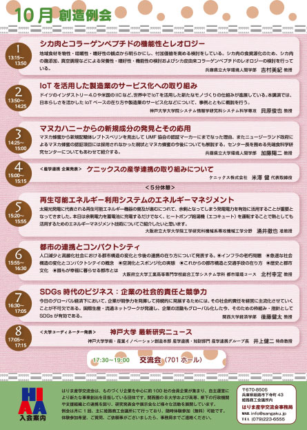 創造例会2018年10月（裏）